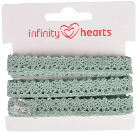 Infinity Hearts Blondebånd Polyester 11mm 06 Grå - 5m